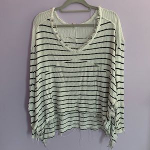 FREE PEOPLE waffle knit long sleeve